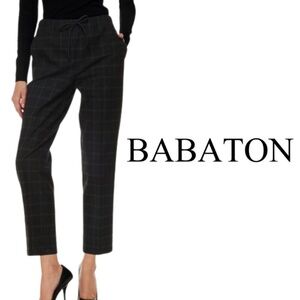 Babaton The Group by Babaton Jimmy Pant Black Plaid Twill Trousers - Size Large